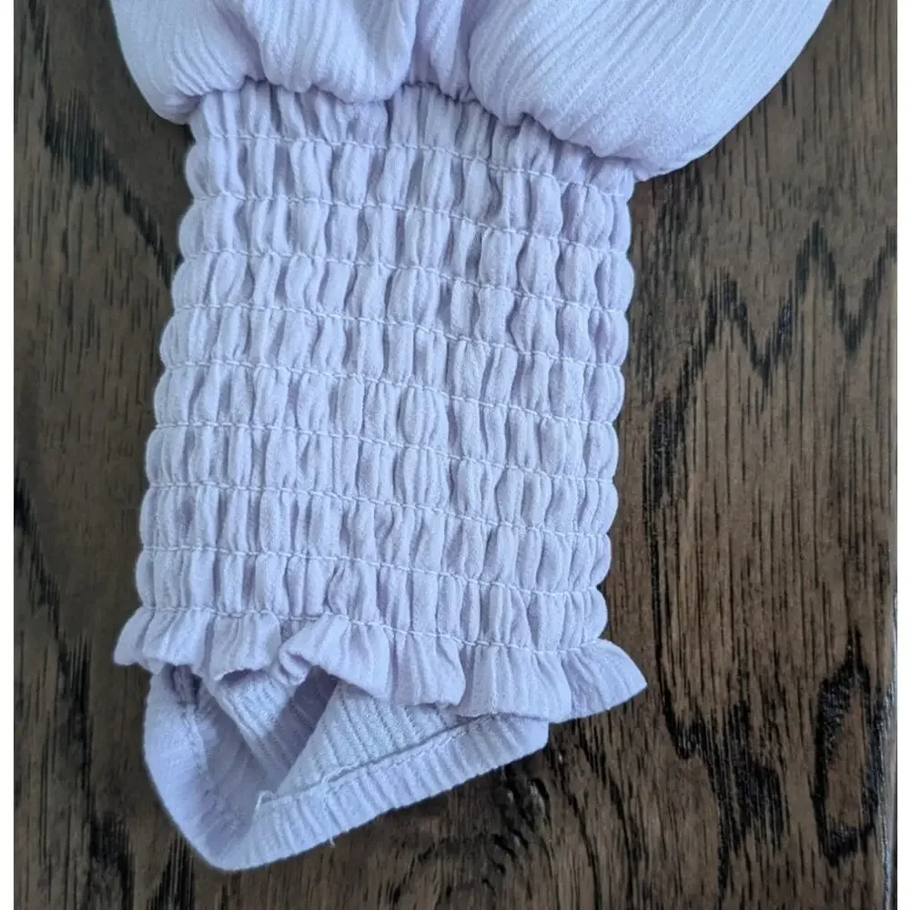 ASTR The Label Lilac Puff Sleeve Square Neck Top